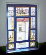 Bleiglasfenster im Treppenhaus